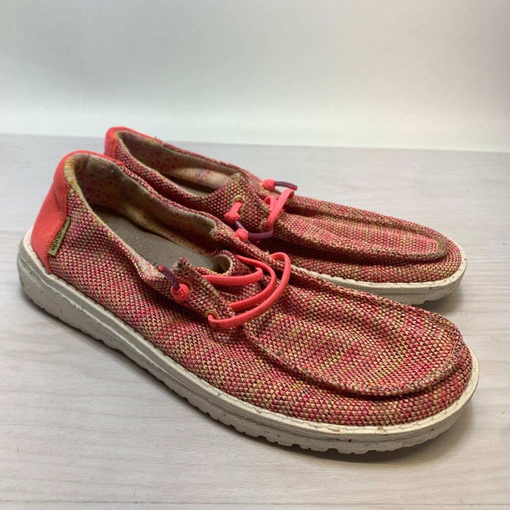 Hey Dude Shoes‎ Women's Wendy Sox Slip On Shoe Glow Cream Pink Size 7